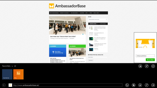 AmbassadorBase Live Tile